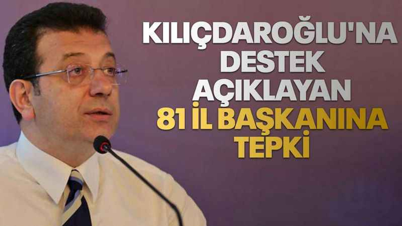 Kılıçdaroğlu'na destek açıklayan 81 il başkanına tepki